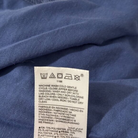 NWT Athleta Cozy Karma Twist Neck Sweatshirt | Large | Blue - Picture 8 of 9